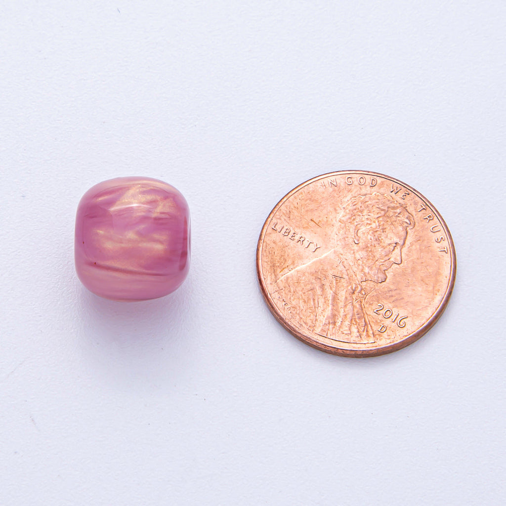10 pcs 12mm Green, White, Black, Yellow, Purple, Blue, Red, Grey, Pink Glitter Round Resin Bead Set | B584 - B600