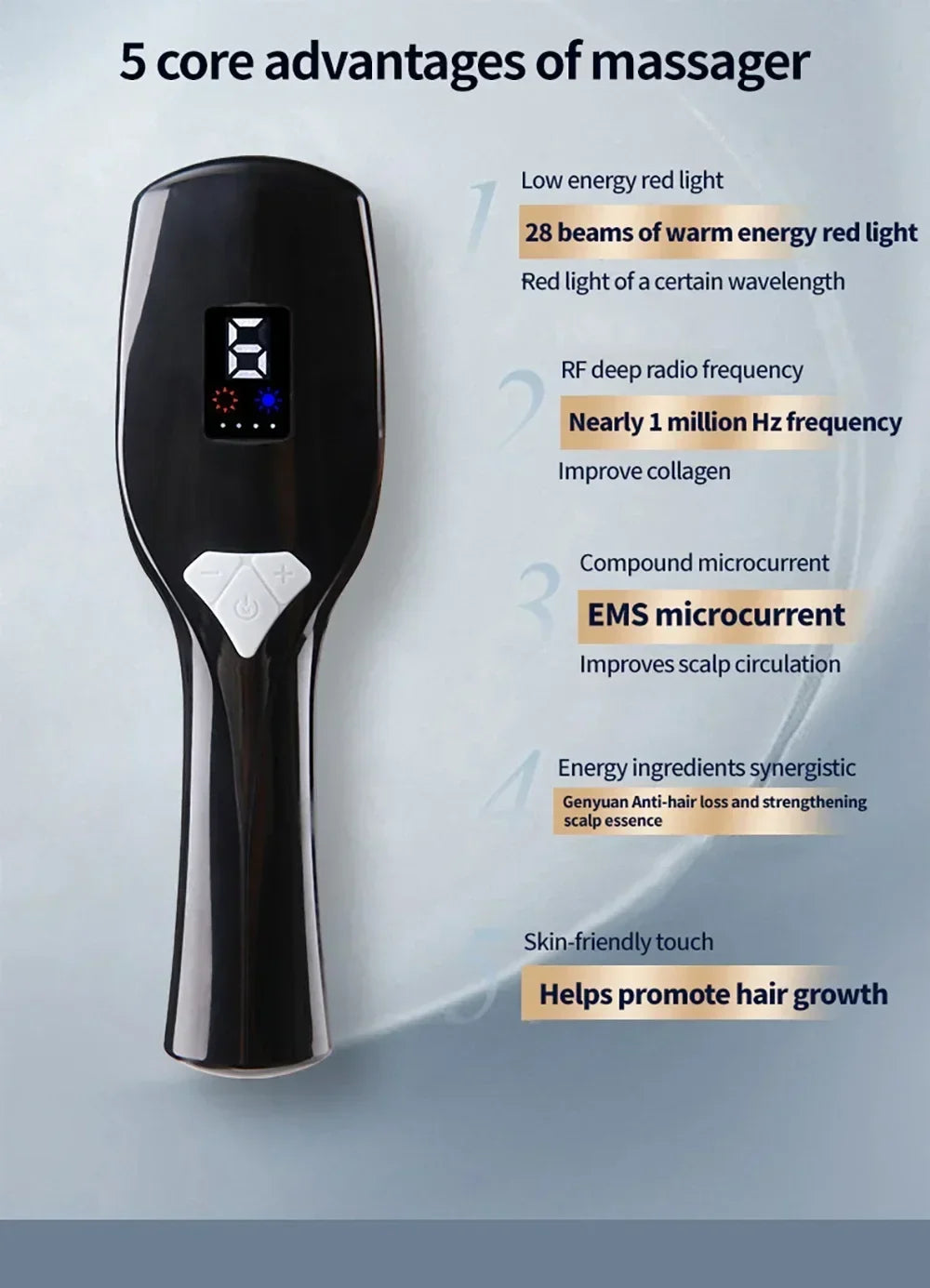 Vibration Scalp Massage Comb — Relaxing Scalp Care