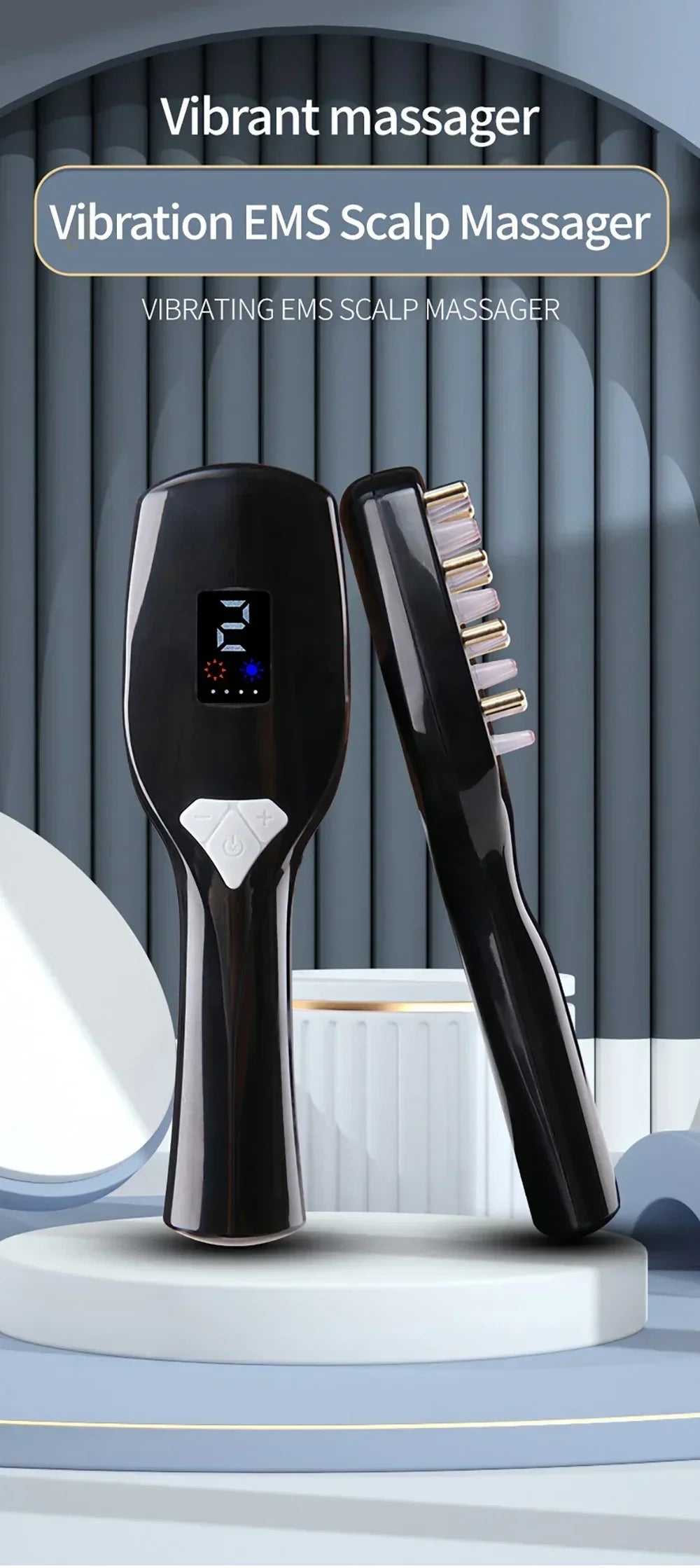 Vibration Scalp Massage Comb — Relaxing Scalp Care