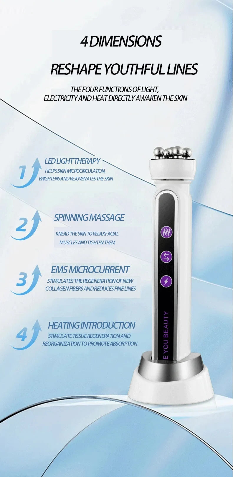 EMS, RF & Cryo Multi-Function Facial Device