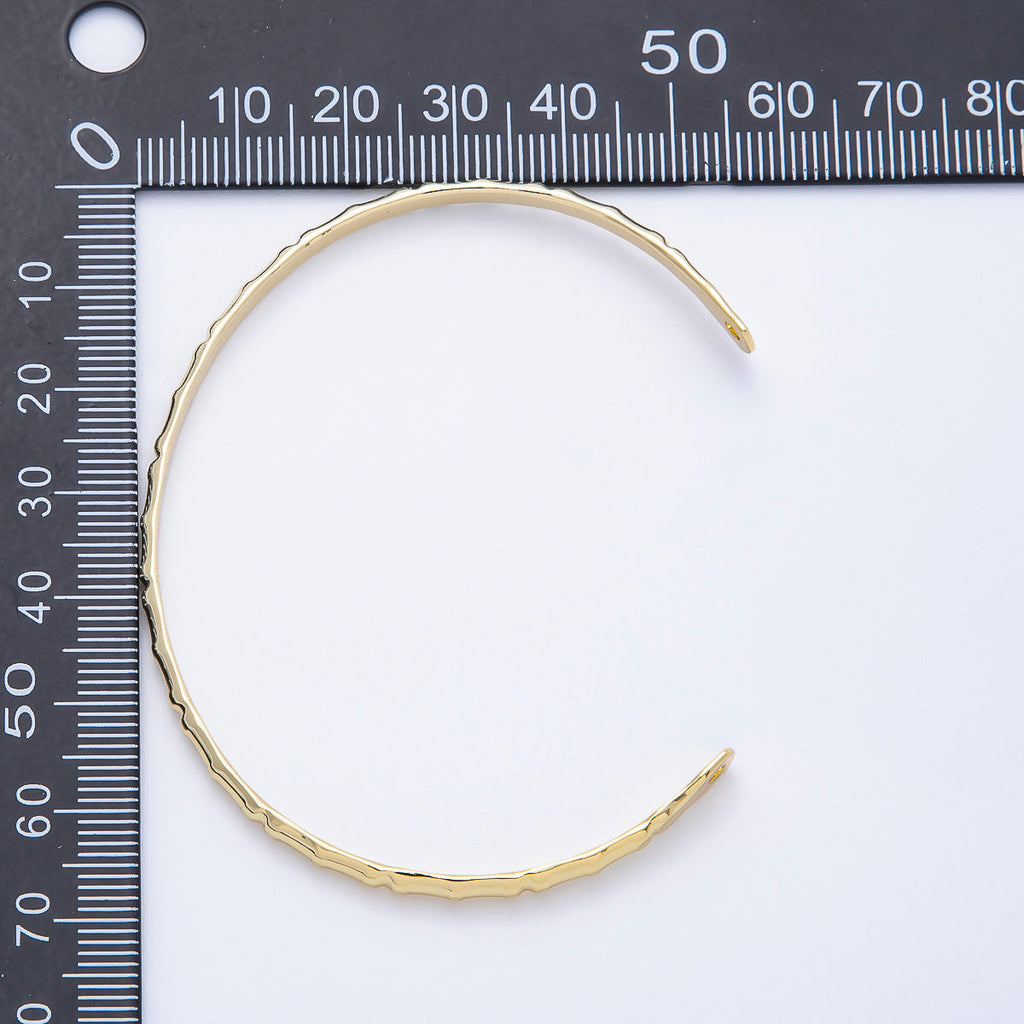 16K Gold Filled Minimalist Half Cuff Bracelet Finding for Bangle Supply | WA-04455