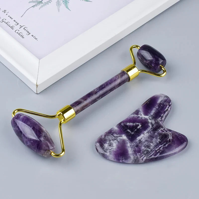 Amethyst Crystal Gua Sha & Massage Roller