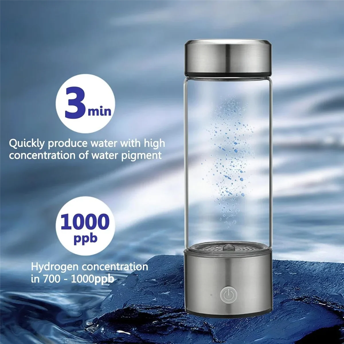 Hydrogen-Infused Wellness Water Bottle