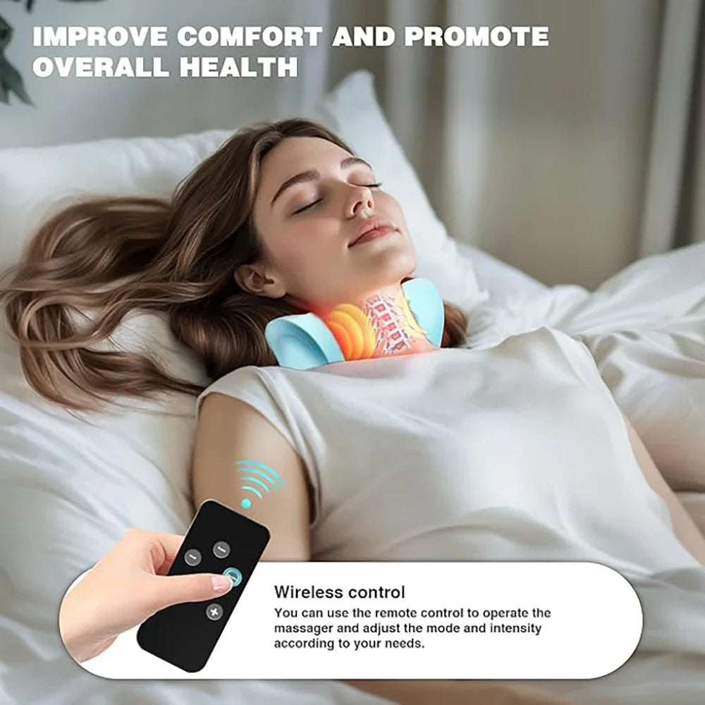 EMS Wireless Neck Massager with Remote Control