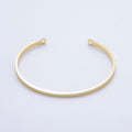 16K Gold Filled Minimalist Thin Half Cuff Bracelet Finding for Bangle Supply| WA-04451