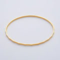 18K Gold Filled 2mm Thin Geometric Wavy Bangle Bracelet | WA-01459