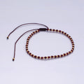 14K Gold Filled Red Garnet Multifaceted Rope Adjustable Friendship Bracelet | WA-02016 ~ WA-02164