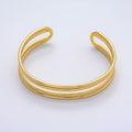 24K Gold Filled Minimalist Cuff Band Bangle Bracelet | WA-3895