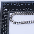 Chunky Stainless Steel Men's Cuban Link Chain Necklace 18.11” Long 8,10,12,14 mm Wide WA-3910