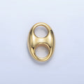 24K Gold Filled 13.5mm Minimalist Anchor Mariner Link Charm in Gold & Silver | Z982