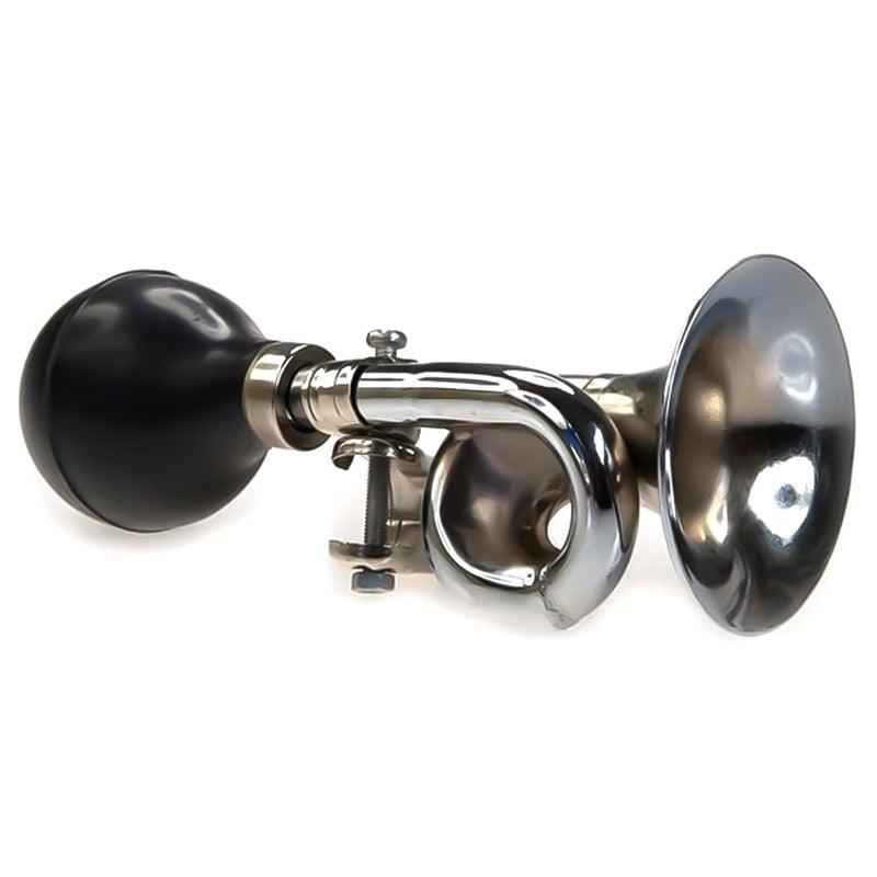 Bicycle Air Horn Safety Bell Ring Handlebar Bicycle Accessories Mountain Road Bike Cycling Loud Bells Alloy Trumpet Honking Bike Horn For Adults Classic Bugle Horn Metal Squeeze Horn For Golf Cart Fits All Bicycle Handle Bar Loud Sounds