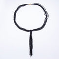Black, Green, Blue, Grey, White Boho Multi Layer Fringe Knot Lariat Multifaceted Crystal Gemstone Chain 30 Inch Necklace | WA-01096 ~ WA-01142