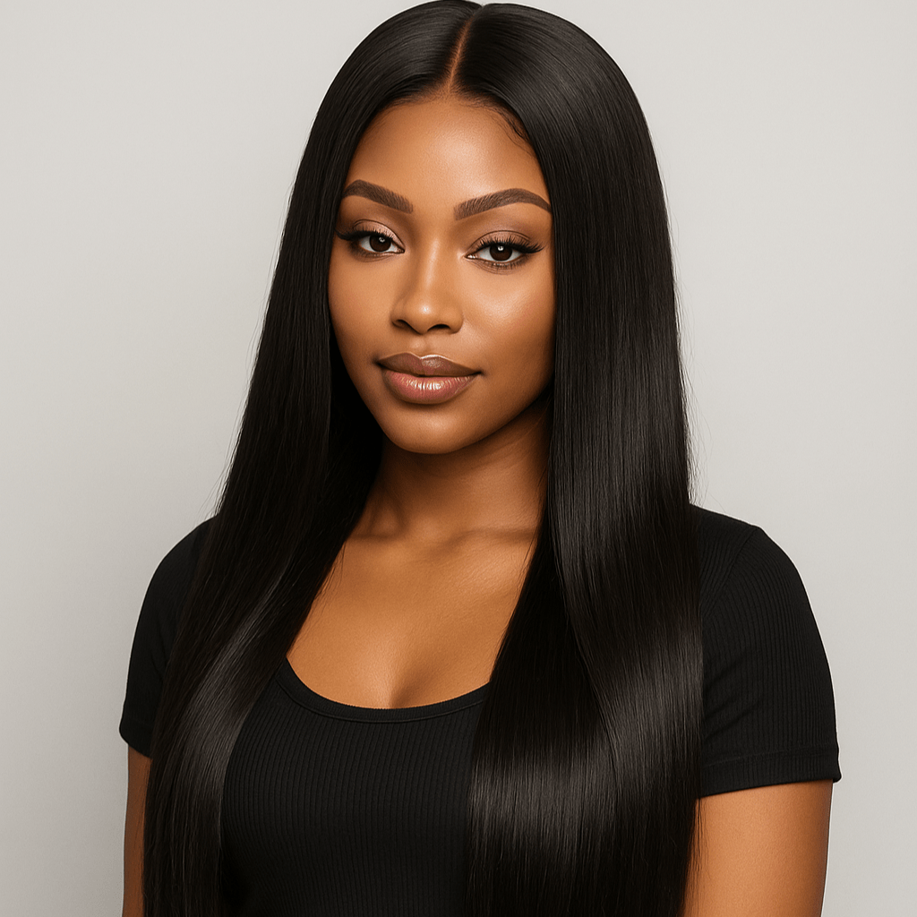 Boss Flow – Brazilian Straight Lace Front Wig (Natural Black)