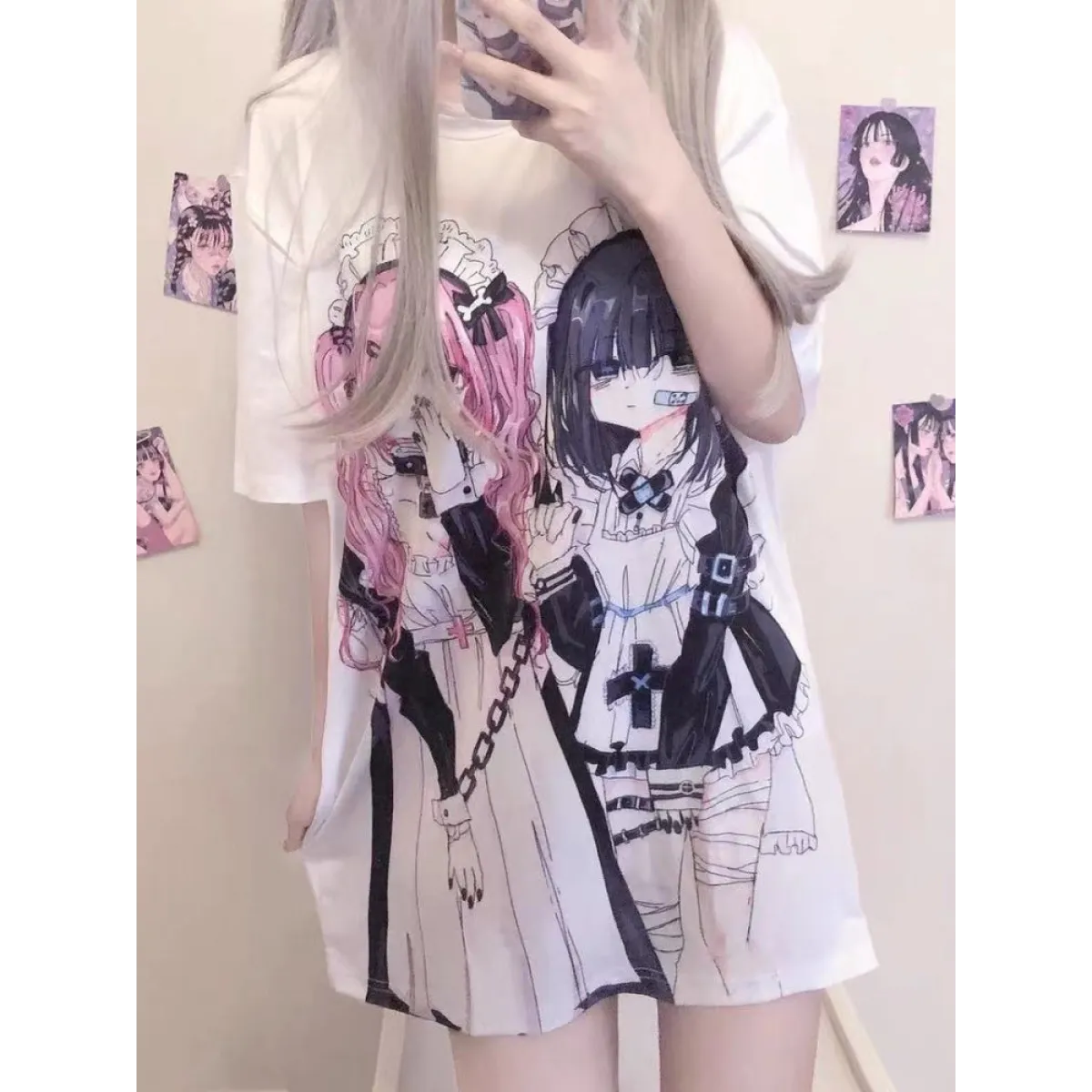 Breezy Loose Cartoon Print Shirt