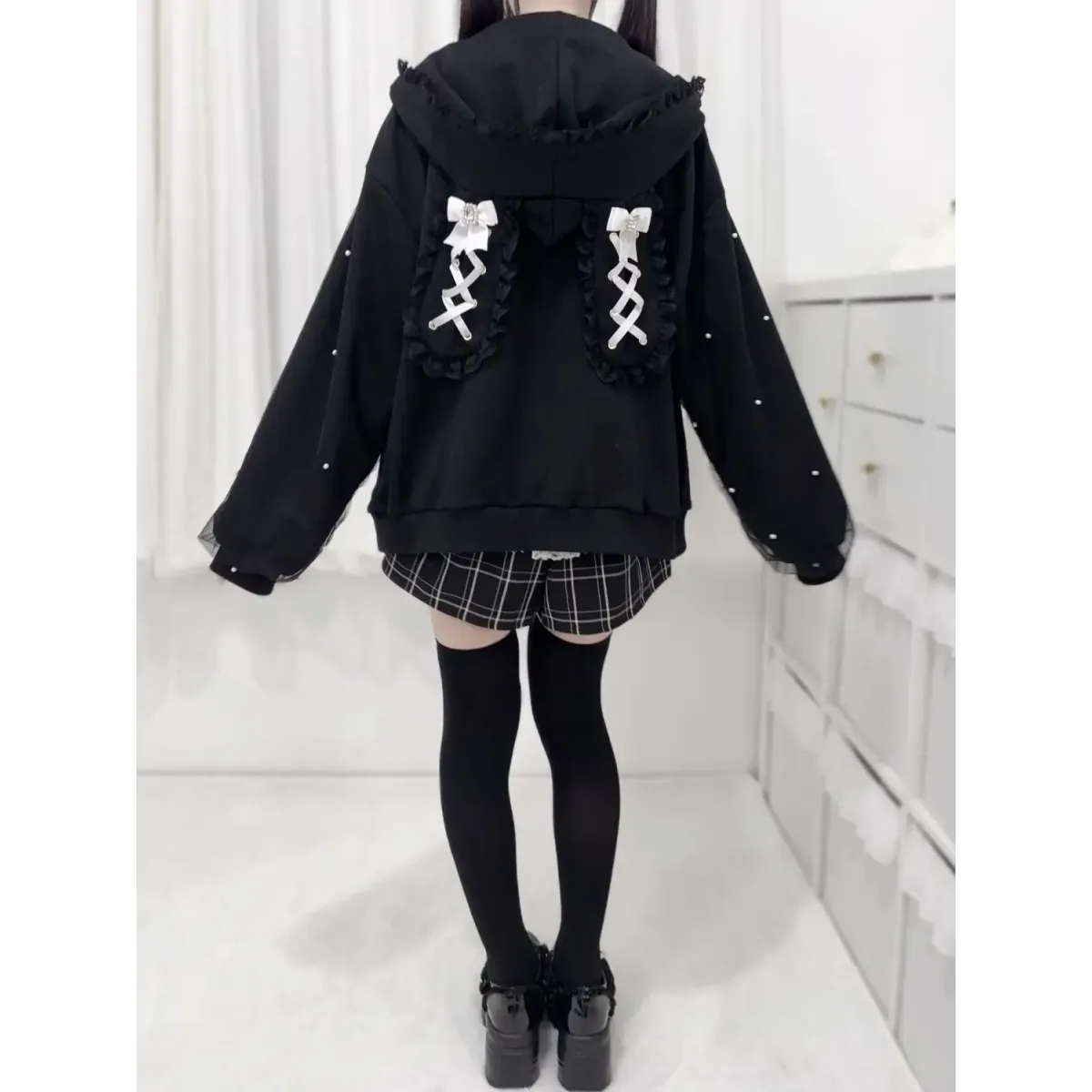 Kawaii Harajuku Bunny Ear Hoodie
