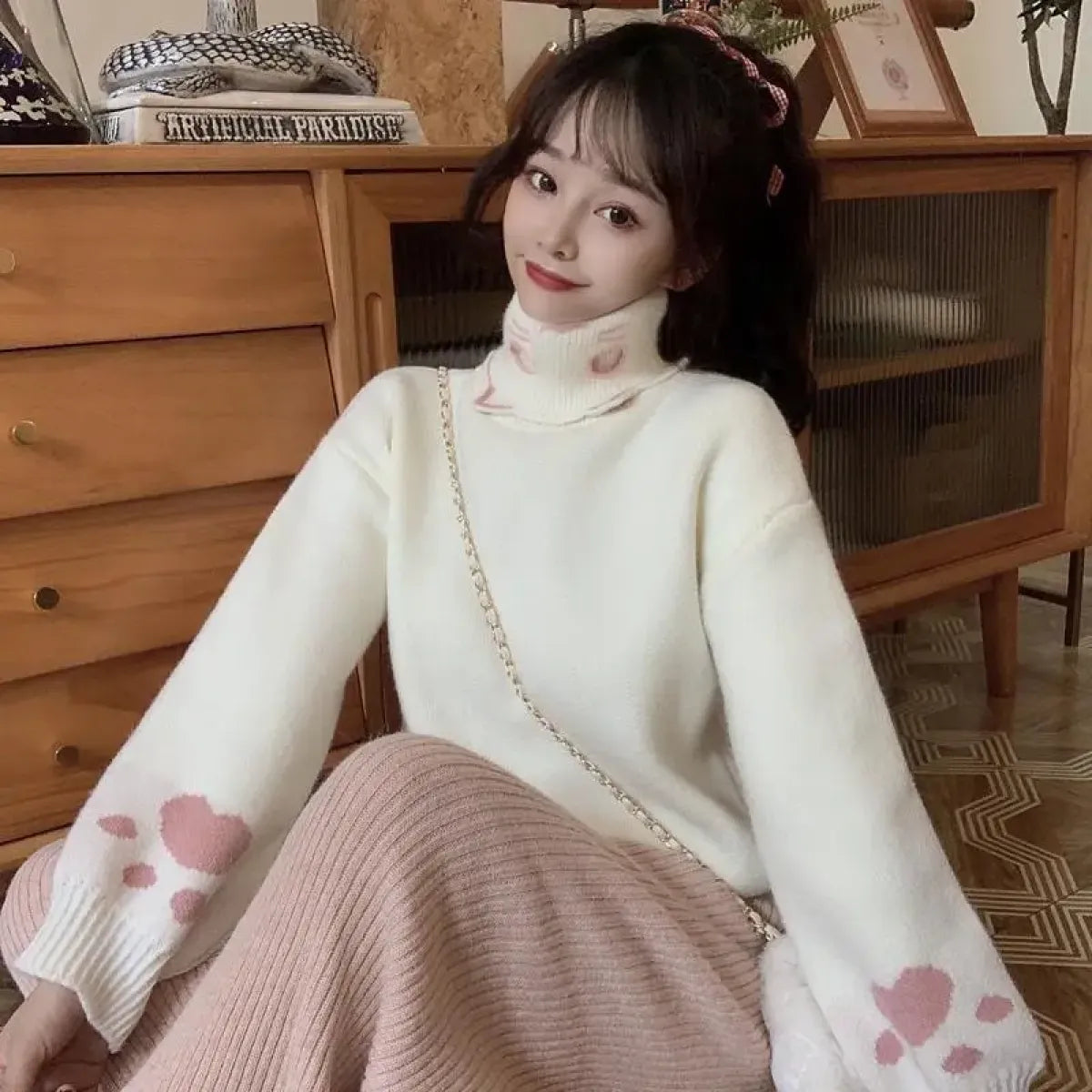 Kawaii Cat Paw Knit Sweater