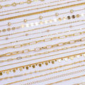 Charm Bar Chain Mystery Bag Sampler 10 Random Gold Chain