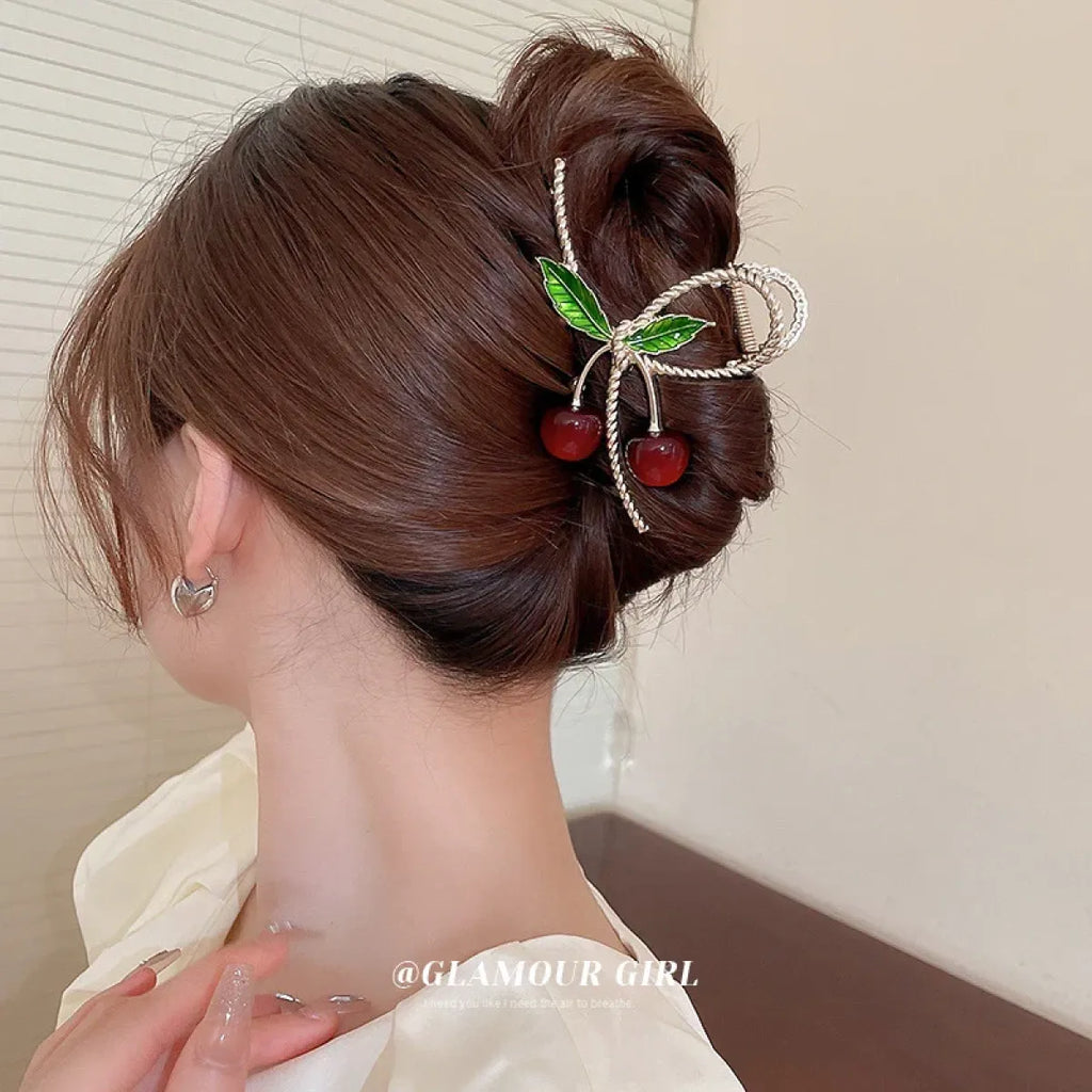 Cherry Hair Claw Clip