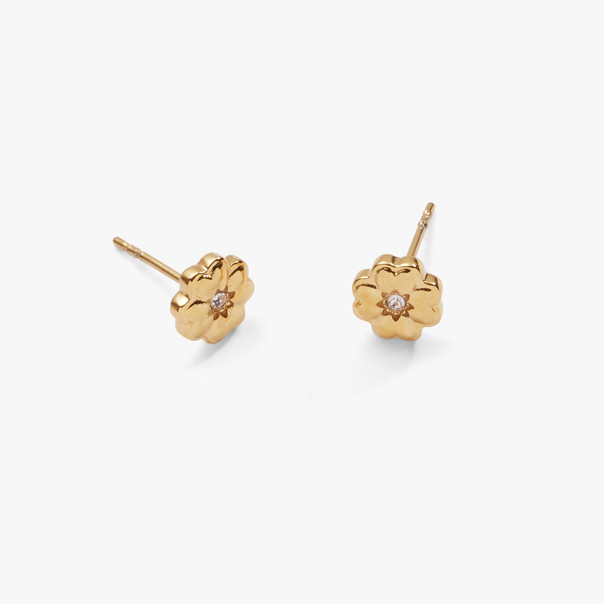 Four-Leaf Clover Mini Stud Earrings