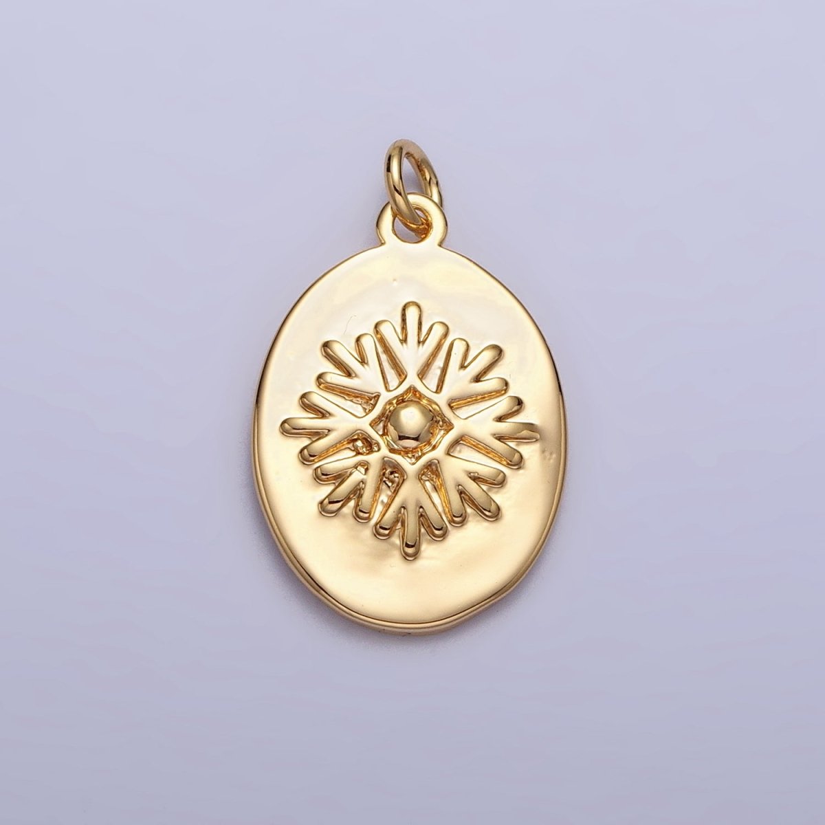 16K Gold Filled Double Sided Portrait of Victorian Lady Flower Pearl Cameo Oval Charm in Gold & Silver | AC299 AC300