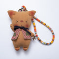 Fabric Plush 300mm Animal Print Pig and Bunny Couple Keychain | WB-00056 - WB-00057