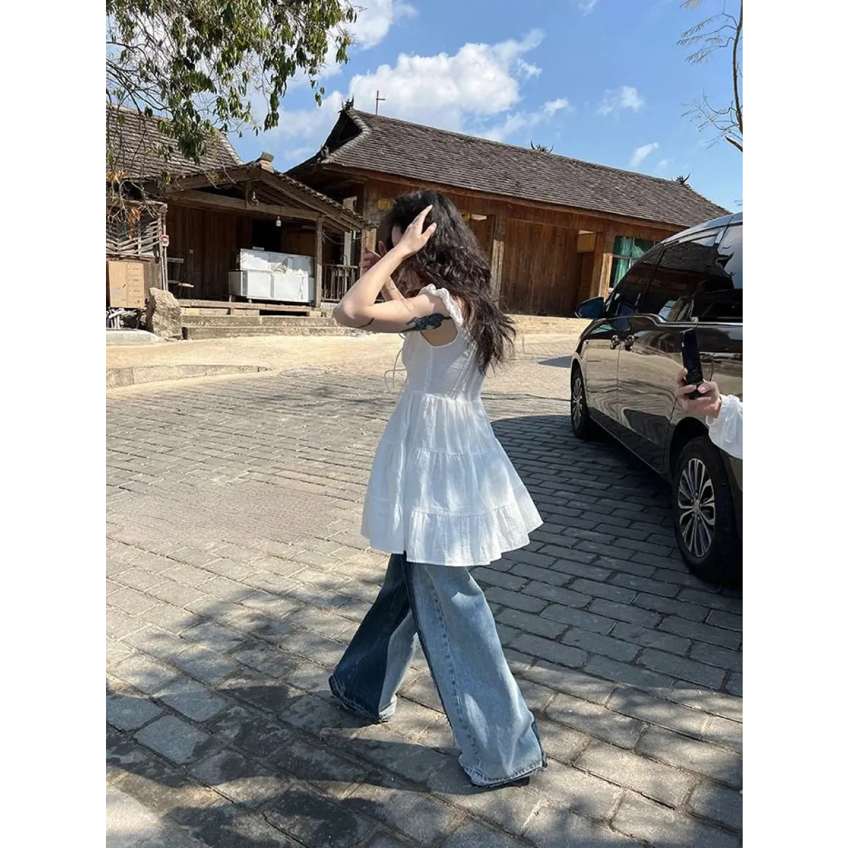 Fairy Kei Ruffle Tie Dress