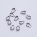 Silver Filled 8mm x 5.3mm Minimalist Bail Jewelry Findings | Findings-00055