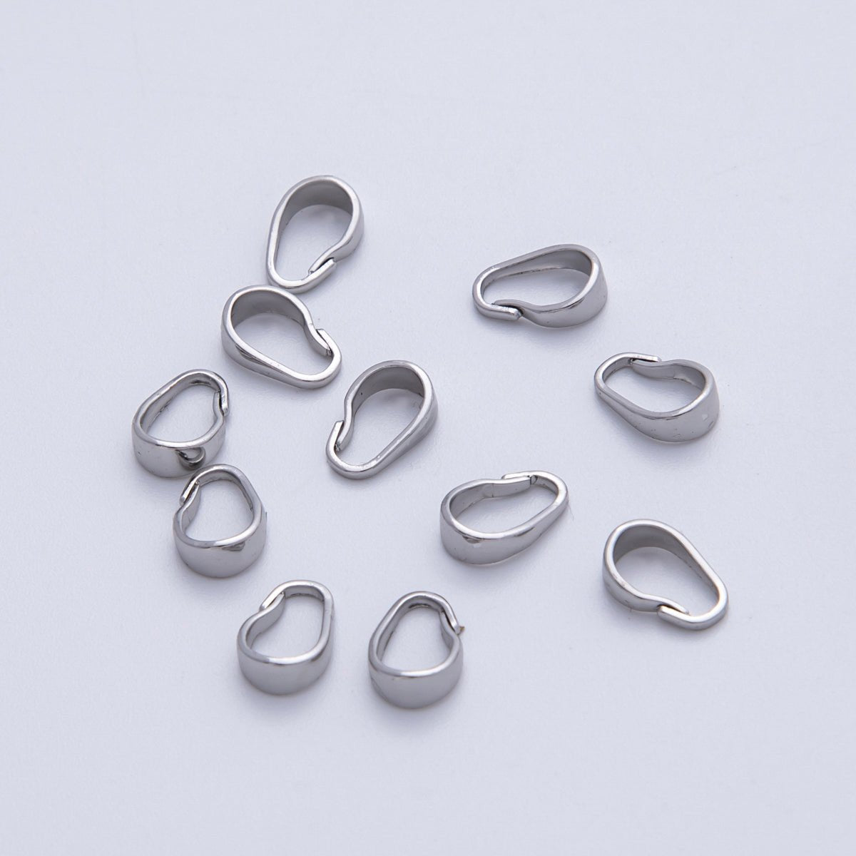 Silver Filled 8mm x 5.3mm Minimalist Bail Jewelry Findings | Findings-00055