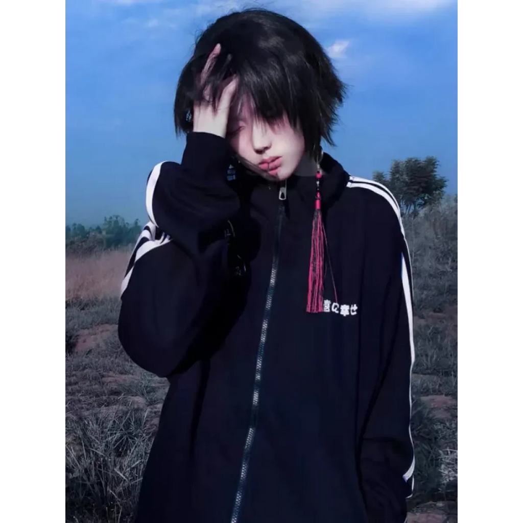 Grunge Streetwear Zipper Hoodie