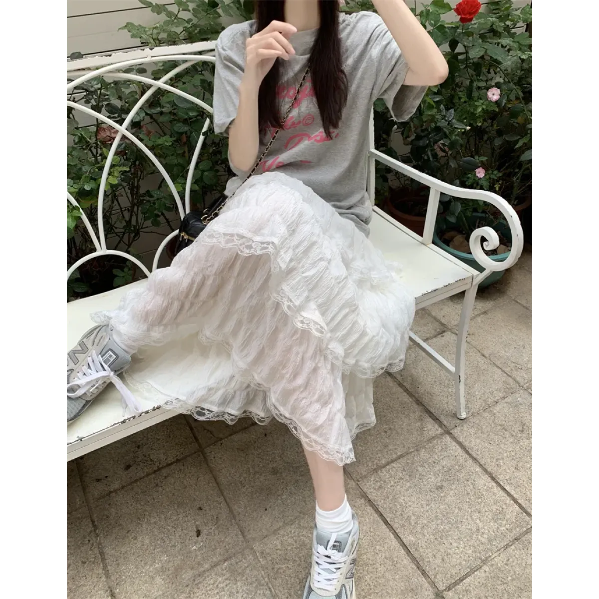 Harajuku Ruffle Lace Skirt