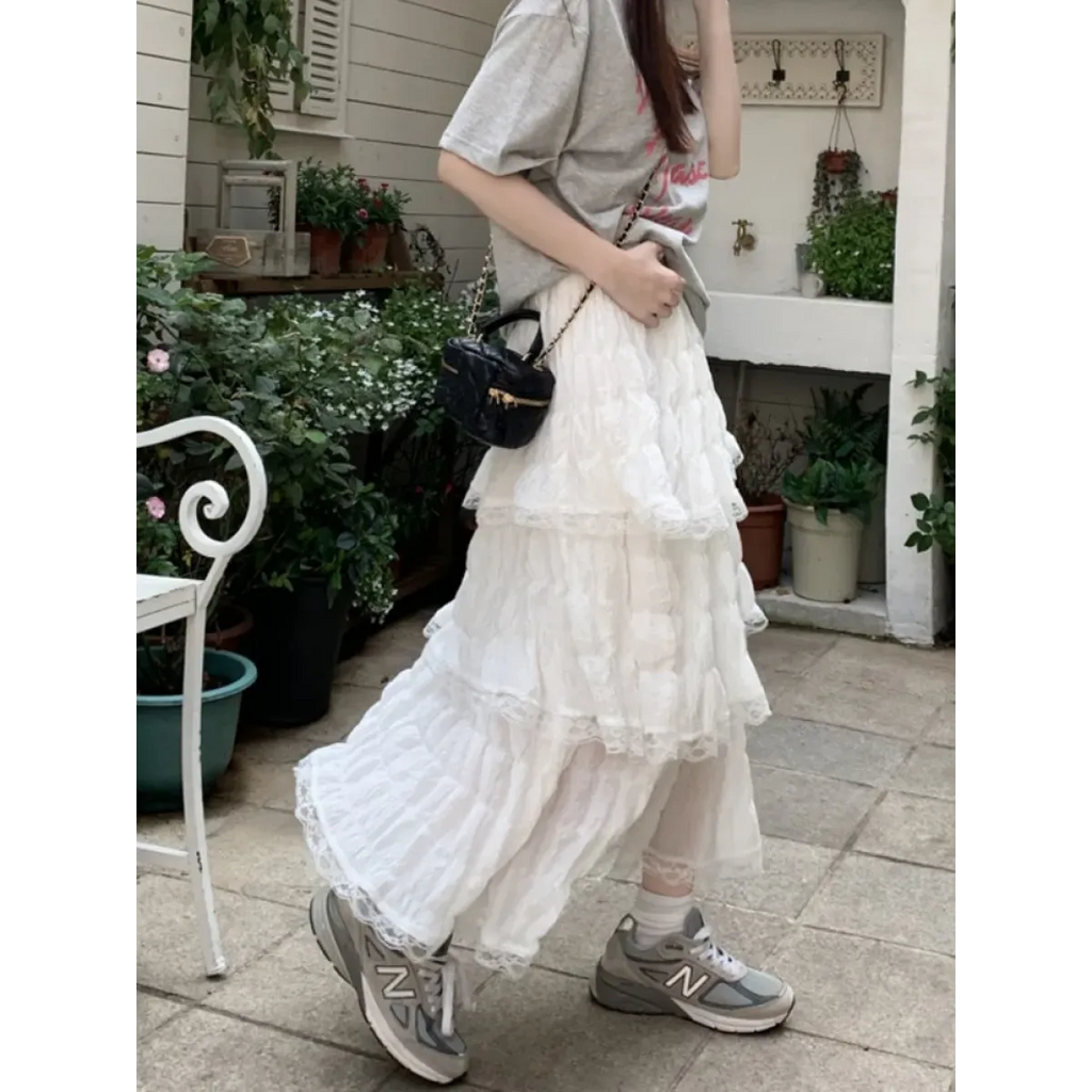 Harajuku Ruffle Lace Skirt