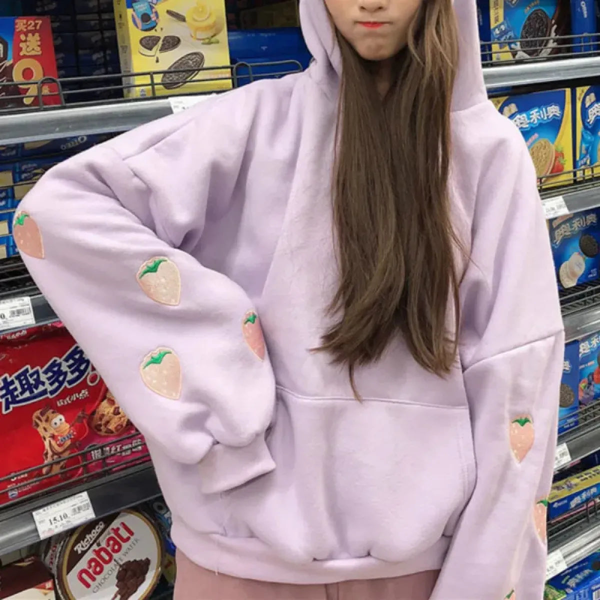 Kawaii Strawberry Hoodie