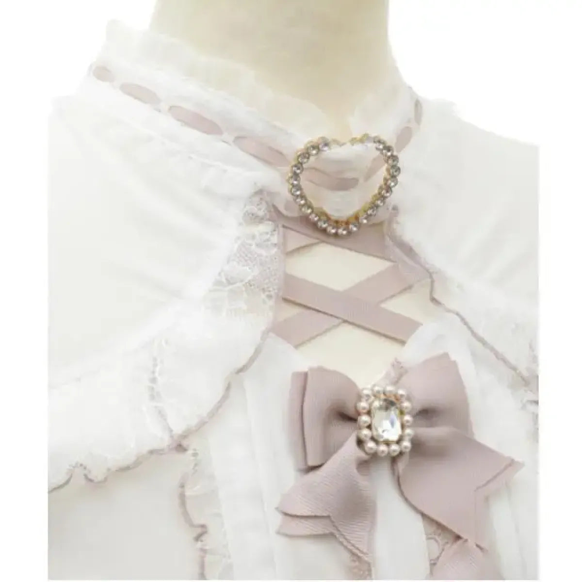 Lolita Lace Bow Off Shoulder Blouse