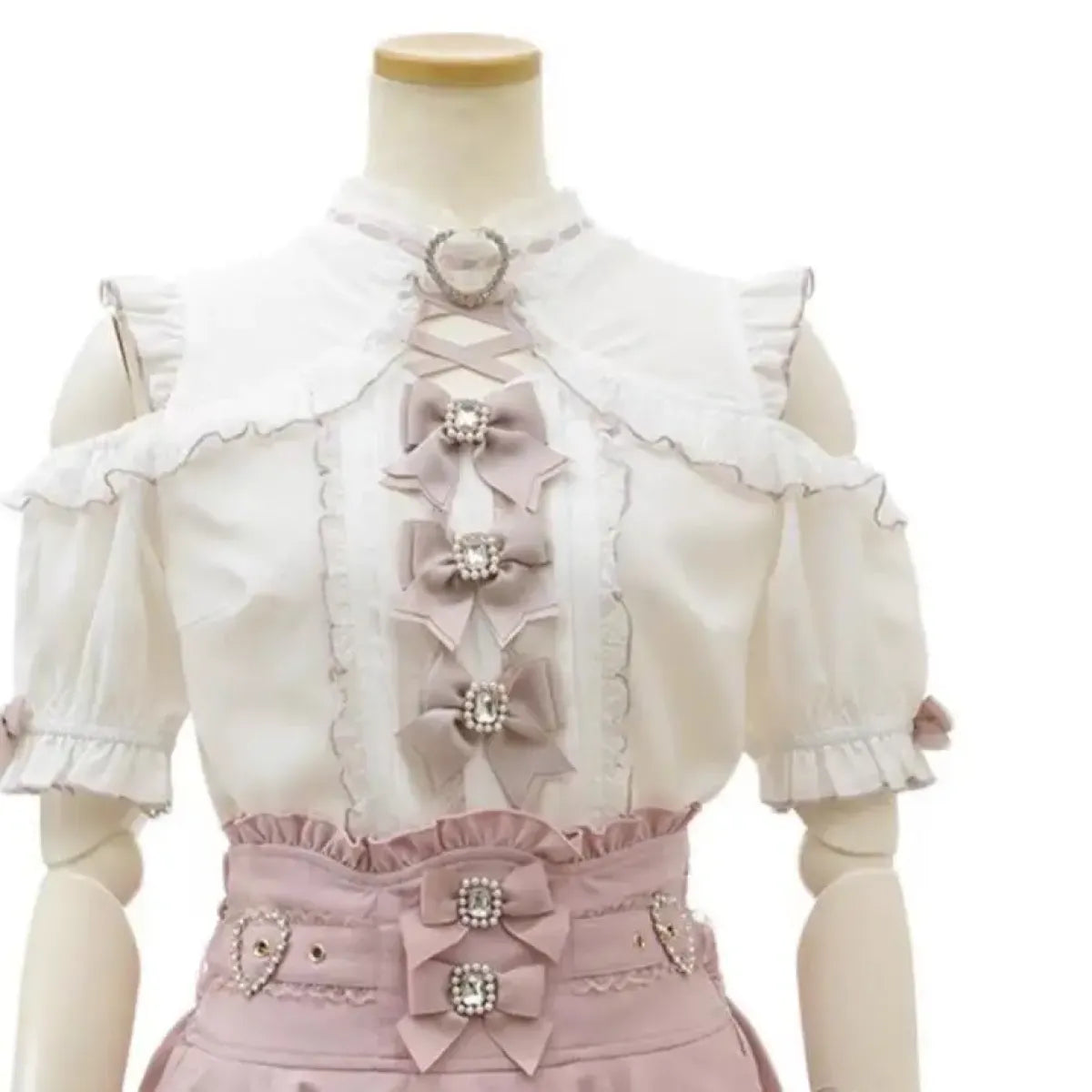 Lolita Lace Bow Off Shoulder Blouse