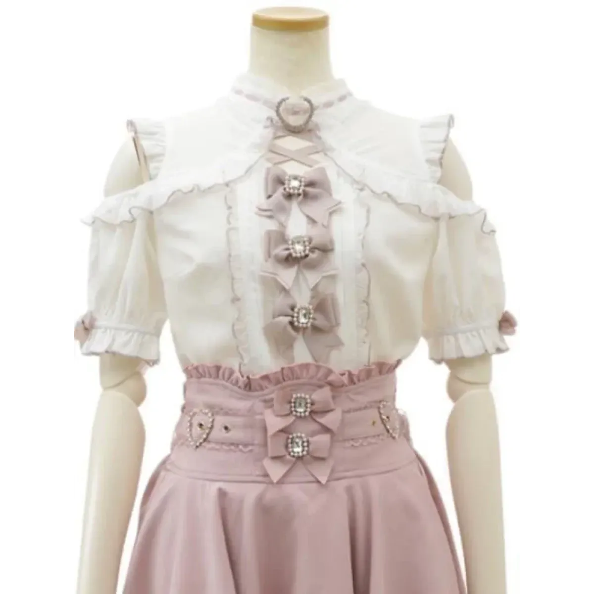 Lolita Lace Bow Off Shoulder Blouse