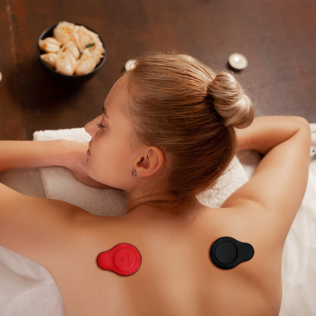 Biomagnetic Therapy Magnet Set — Neodymium & Leather (2 Medium Magnets)