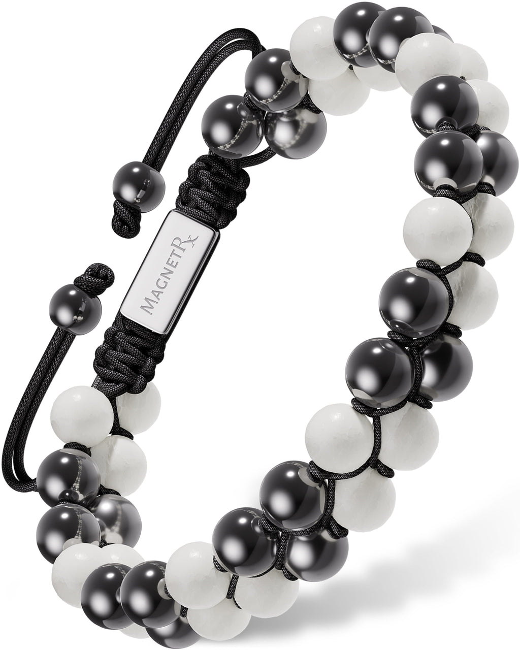 Magnetic Hematite & Moonstone Beaded Bracelet for Women