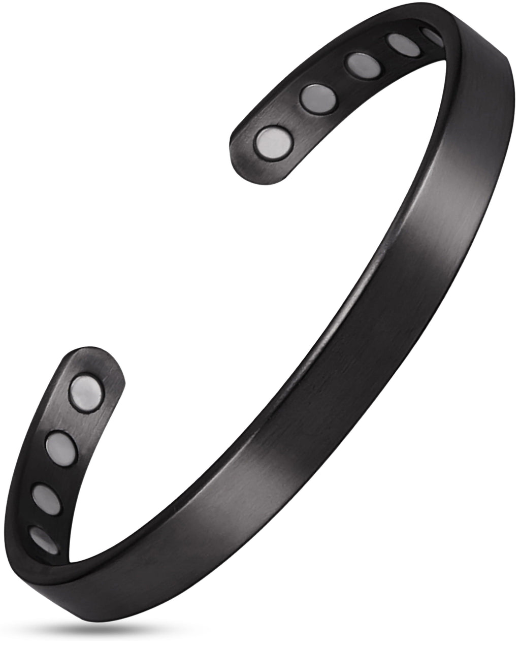 Men’s Magnetic Bracelet Cuff (Brushed Black)