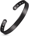Men’s Magnetic Bracelet Cuff (Brushed Black)