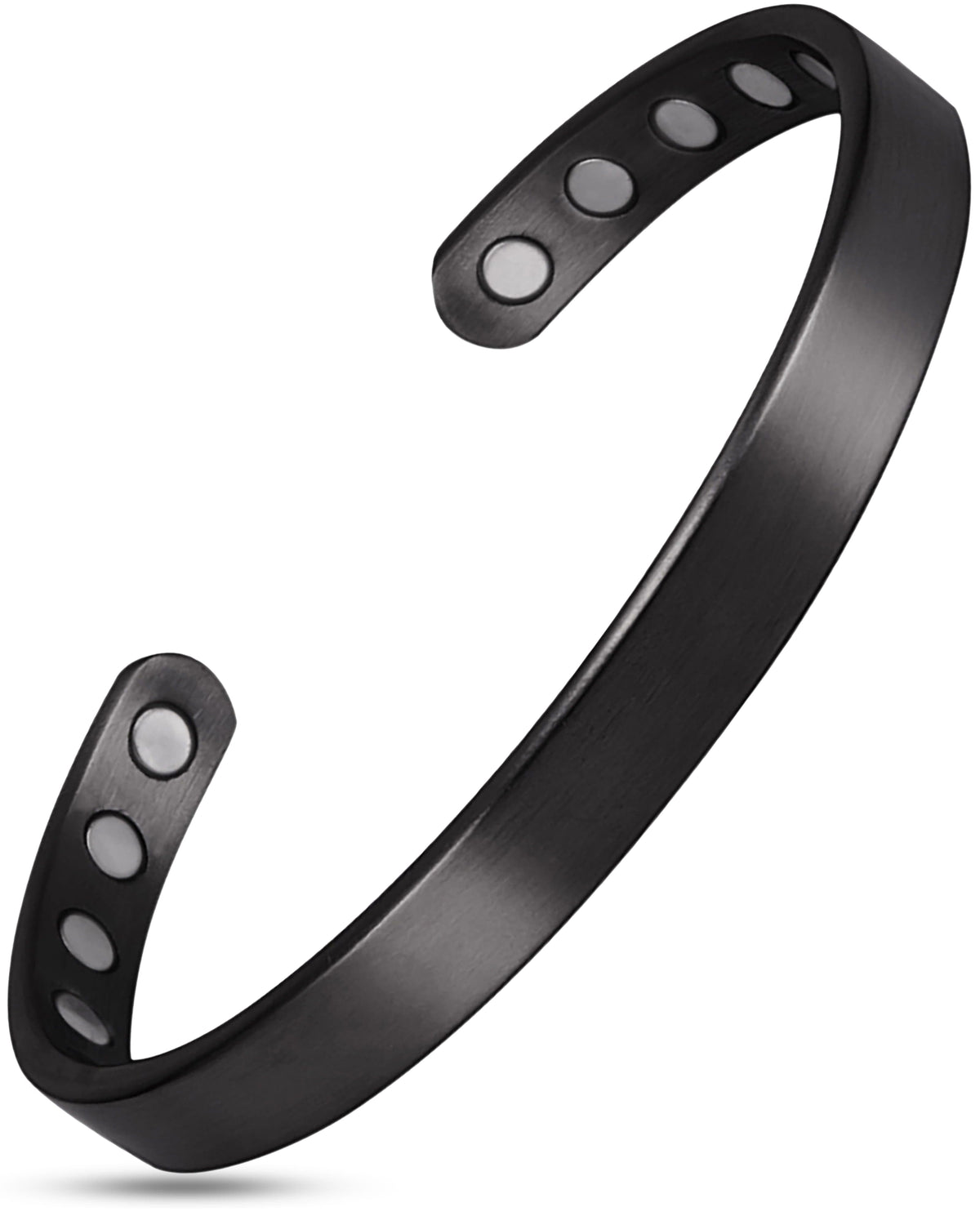 Men’s Magnetic Bracelet Cuff (Brushed Black)