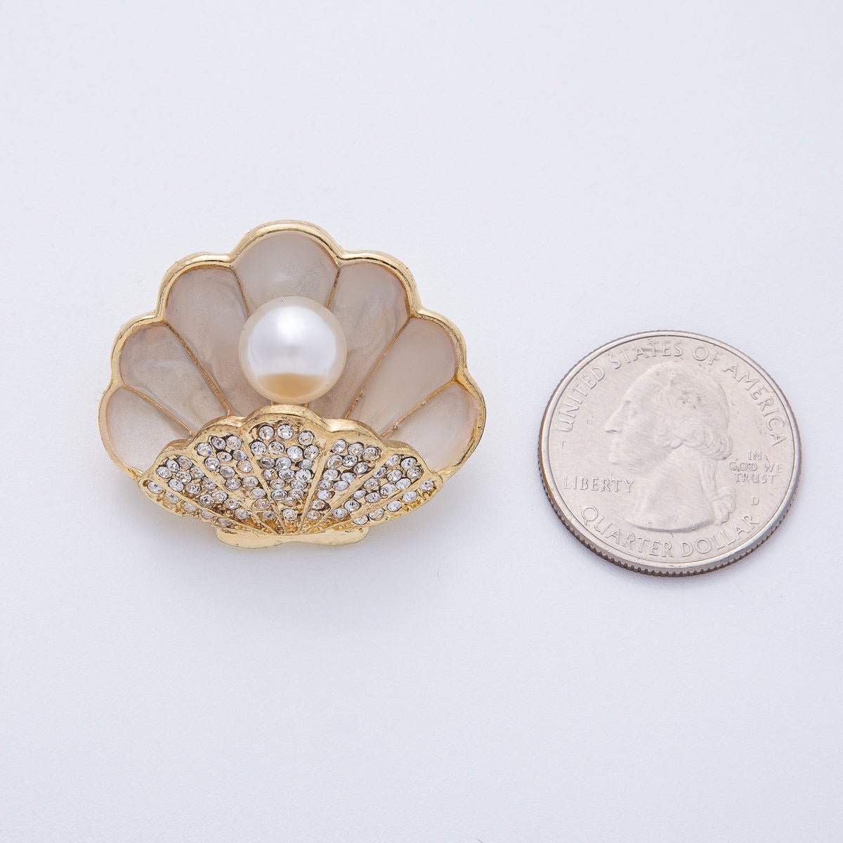 Mermaid Pearl-of-the-Sea Statement Shell Brooch Pin | BH-009