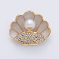 Mermaid Pearl-of-the-Sea Statement Shell Brooch Pin | BH-009