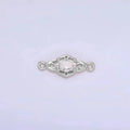 Clear, Pink, Purple CZ Artisan Geometric Connector | Connectors-00011 ~ Connectors-00013