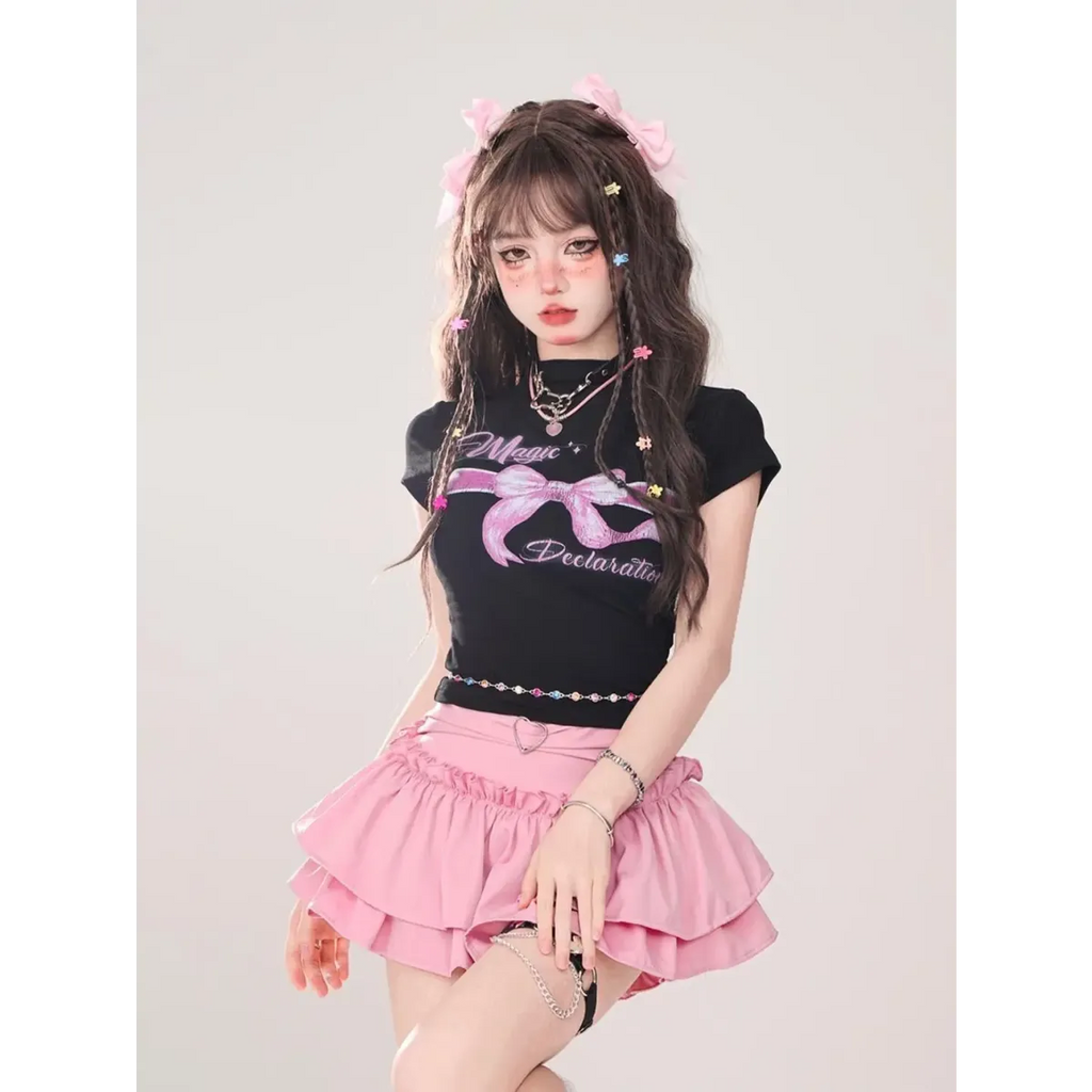 Fairy Kei Ruffle Mini Skirt