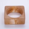 Multicolor Square Wide Acrylic Resin Bangle Statement Bracelet | WA-04375 ~ WA-04382