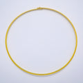 NEW 16K Gold Filled 3.3mm Flat-Edged Floating Collar Torque Necklace in Gold & Silver | WA-04675 WA-04676