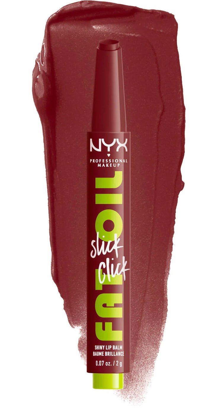 NYX Professional Makeup Fat Oil Slick Click Tinted Lip Balm, In A Mood, 0.07 oz