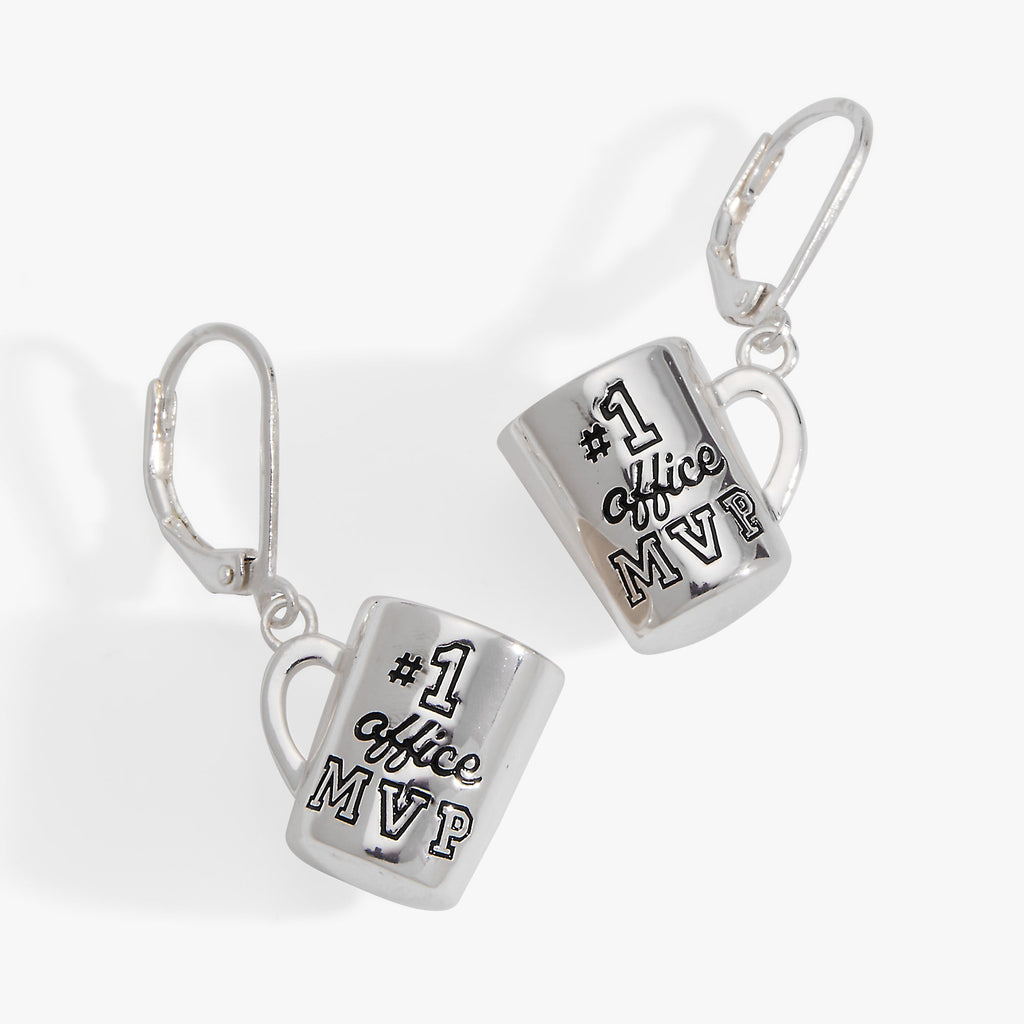 #1 'Office MVP' Mug Earrings