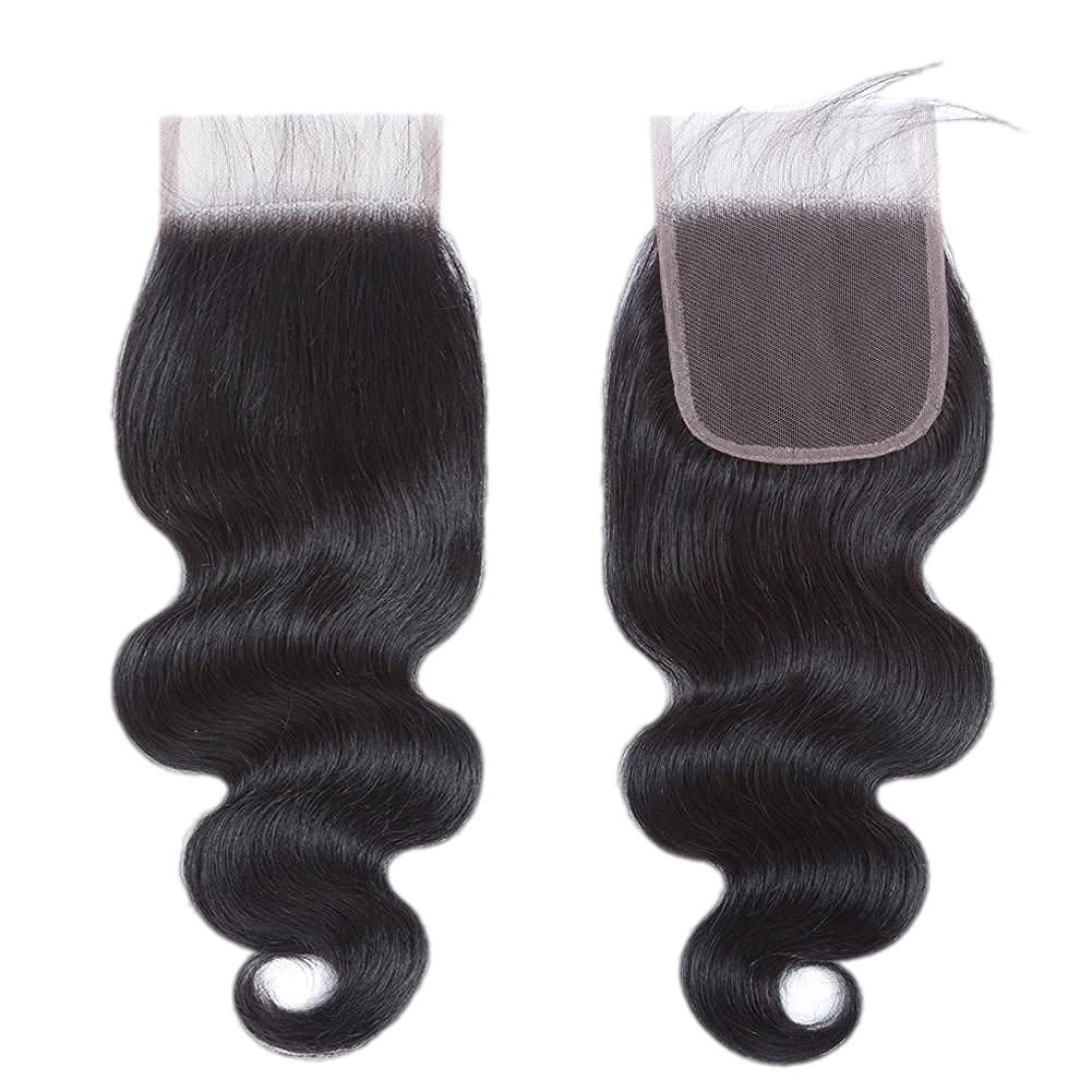 Rio Body Wavy Human Hair Closure 4x4 Natural Black, 20 in