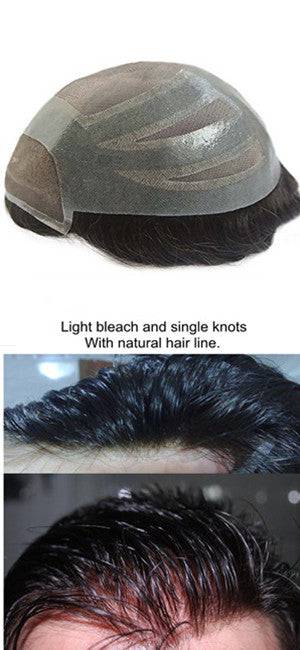 VIP Extensions Men's Human Hair Toupee 10 x 8 in